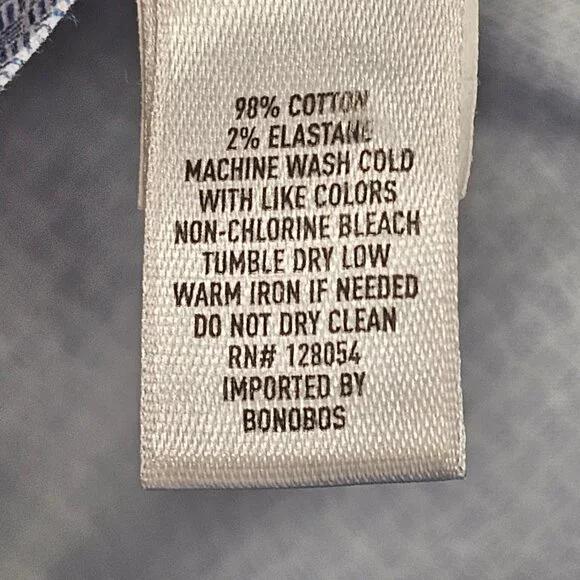 Bonobos Short Sleeve Stretch Slim Fit Button Down M - Picture 5 of 6